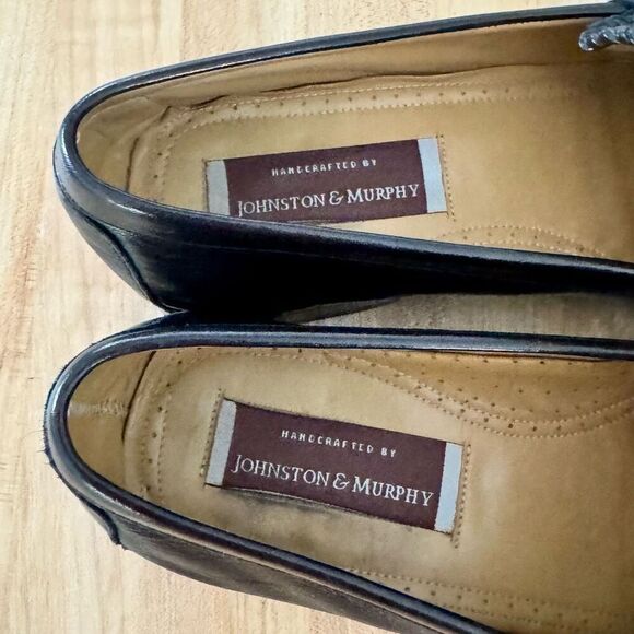 Johnston & Murphy Crocodile & Leather Dress Loafers. Black. Size 11. main image 5